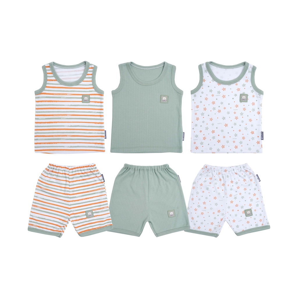 FLUFFY Stelan Kutung Pendek Pendek Green Series Size 123