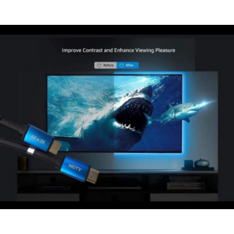 Kabel HDMI to HDMI 50 meter / kabel hdmi 50meter - kabel hdmi 2.0 hitam bagus panjang