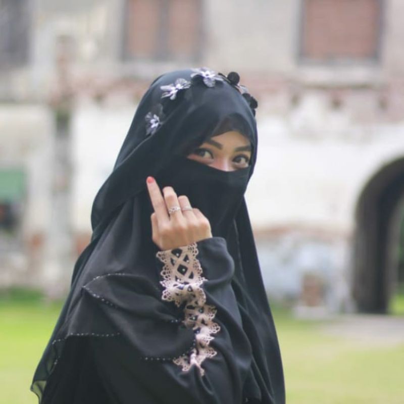 Niqab Veil Bunga 05 Niqob Cadar Murah Berkualitas