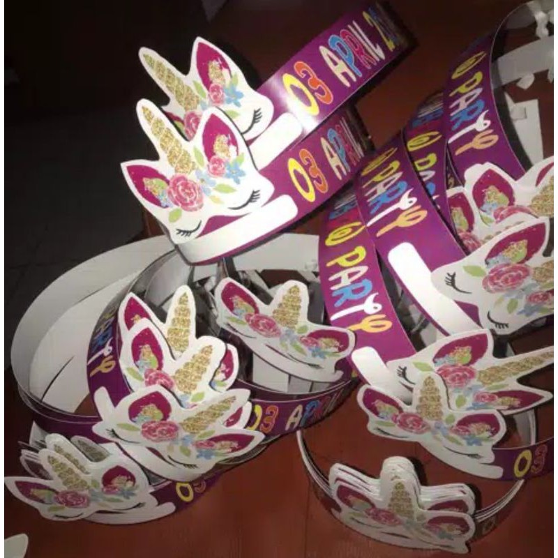 Topi ultah keren unicorn size besar