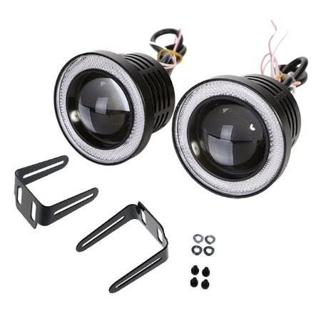 Lampu LED Senja Kabut Foglamp Angel Eyes 89mm Mobil Sigra