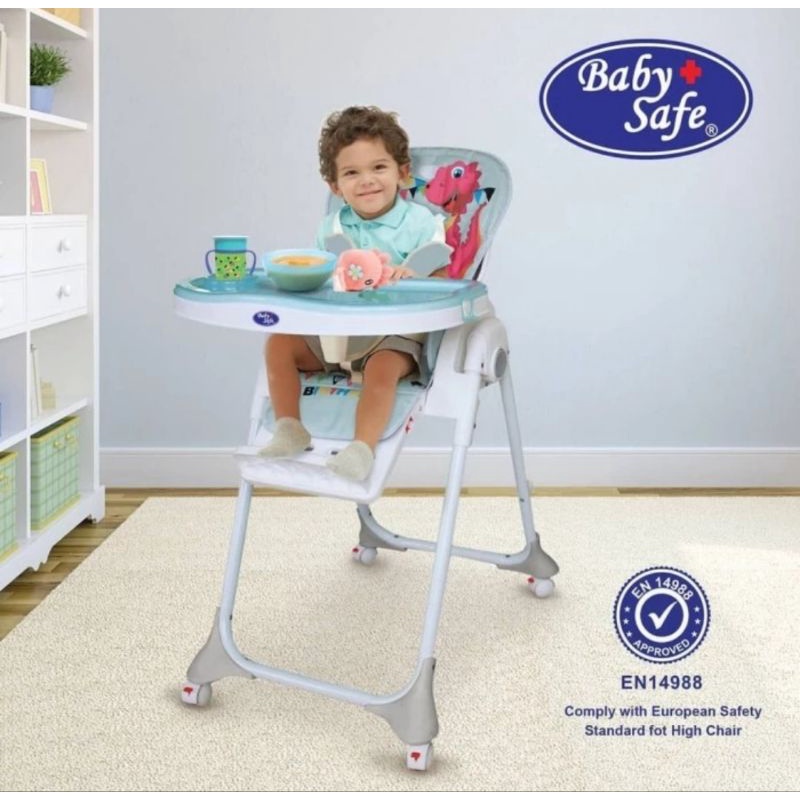 Baby Safe Deluxe High Chair HC006 - Kursi Makan Bayi &amp; Anak