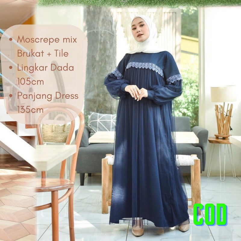 Baju Gamis Pesta 2021 Wanita Muslim Dress murah