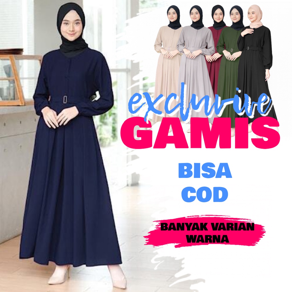 Baju Gamis Wanita Syar'i Muslim Remaja Sabinna Gamis Modis Wanita Lebaran 2022 Terbaru Super Kek Lt
