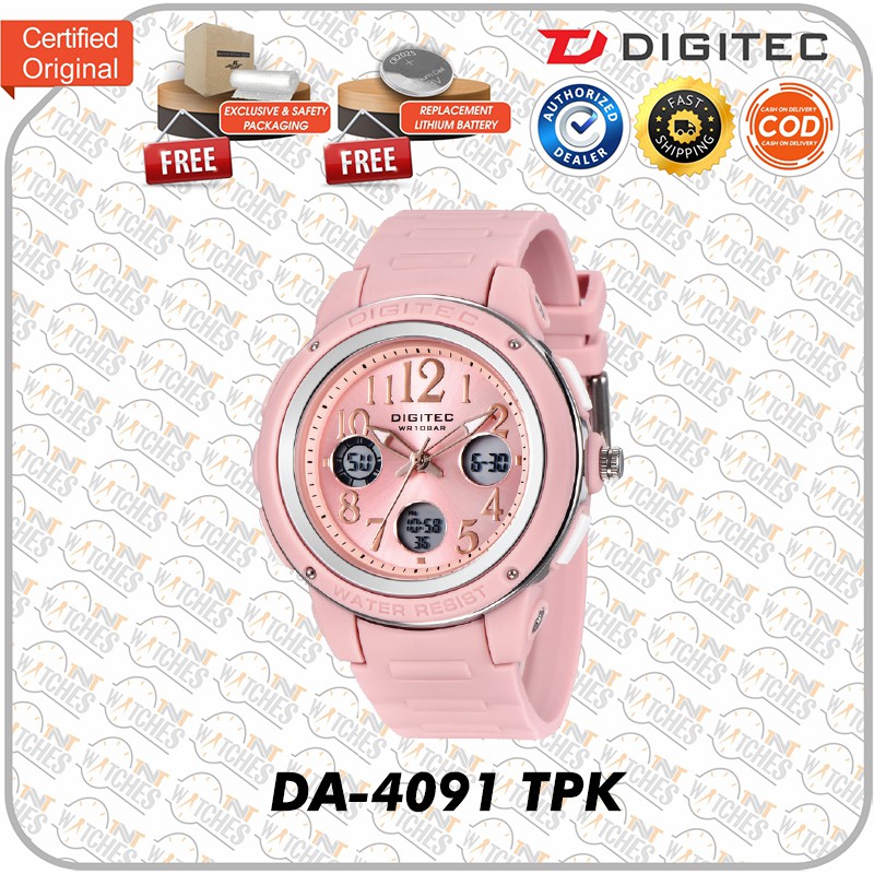 Jam Tangan DIGITEC DG - 4091 / DG 4091 / DG4091 3091 Watch ORIGINAL-Pink - TPK