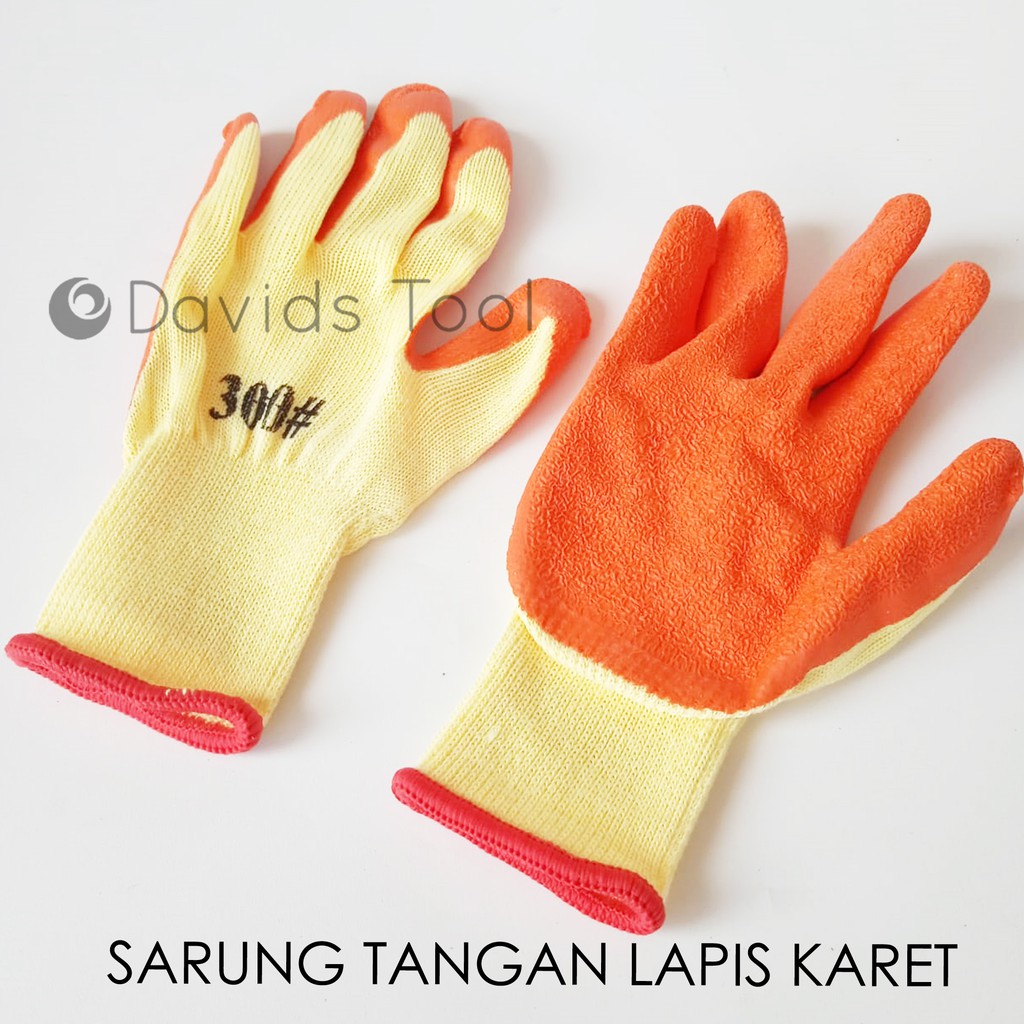 Kaos Sarung Tangan Kain Safety Lapis Karet Tebal