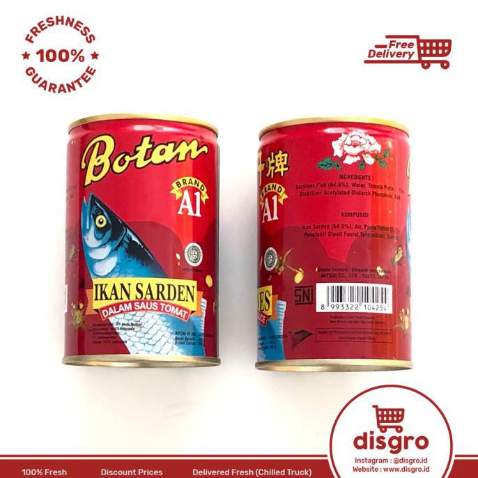 

Limited Stock Botan Sarden Saus Tomat 425Gr / Ikan Sarden Botan / Sardines