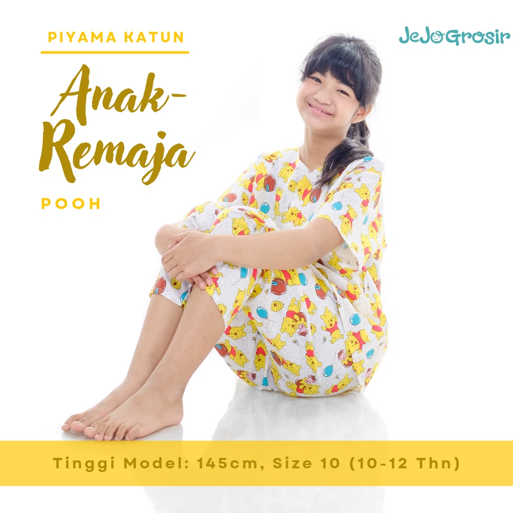 Baju Celana Tidur Panjang Piyama Anak Perempuan 8-10-12 Tahun - ABG Remaja 10-15 Tahun Katun Premium