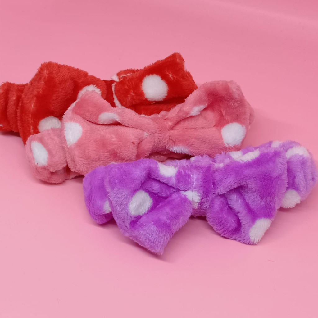 Bandana Pita Polkadot - Bando Mandi Masker