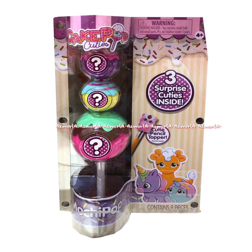 Cake Pop Cutties Squishy Cuties Isi 3pcs Mainan Surprise