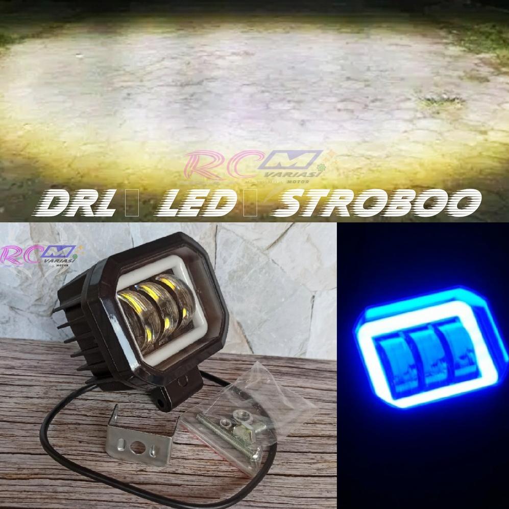 [SKU : NF7FO] Lampu LED Daymaker klx ktm crf trail rx king 3 Mata Custom japstyle Chopper atau mobil