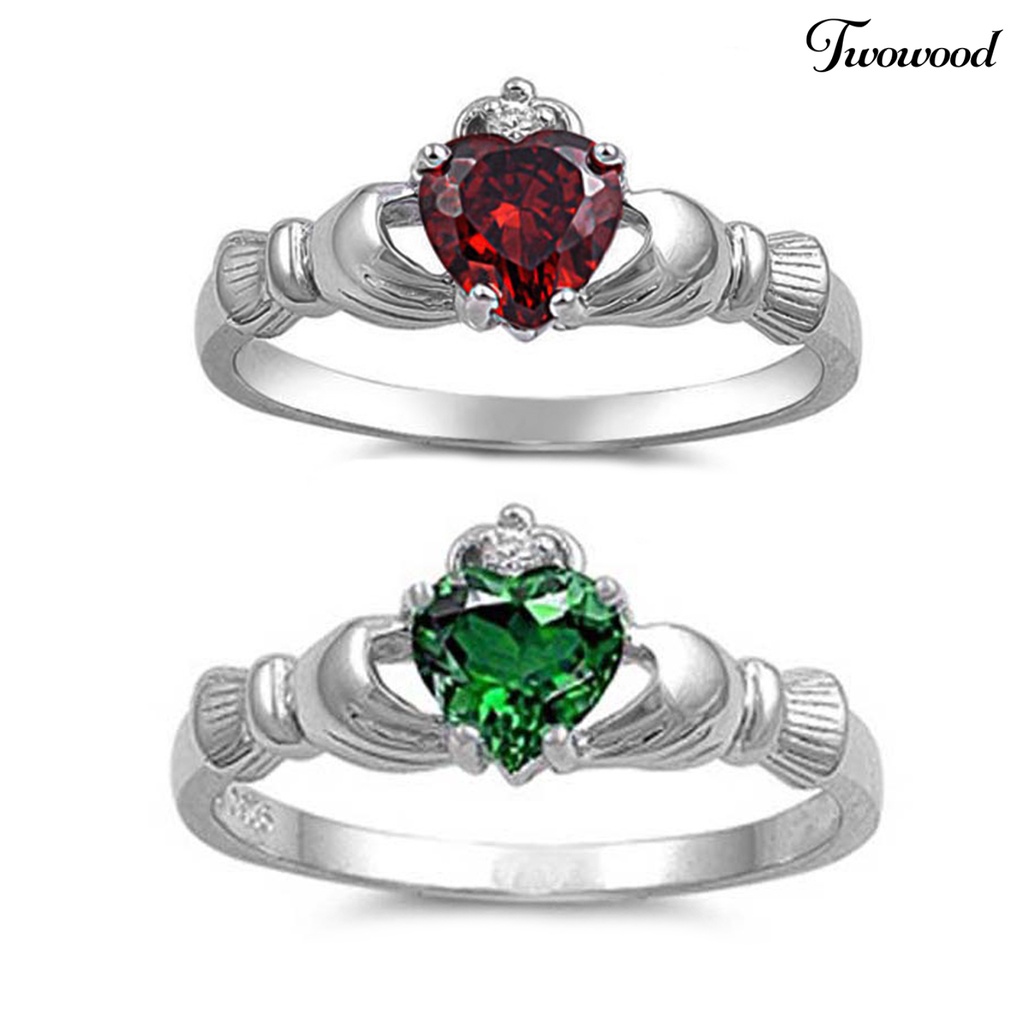 Cincin Bahan Tembaga Model Hollow Bentuk Hati Untuk Wanita