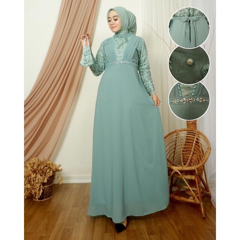 Gamis Salsabilla Tille Premium Kombinasi Cerrutty Baby Doll || Gamis Wisuda Remaja Terbaru || Terlaris Gamis Pesta Tille Tuton Premium Kombinasi Cerutty || Gamis Seragam Pesta Modern 2022 || [COD] Bayar di Tempat ~ DVN STYLE