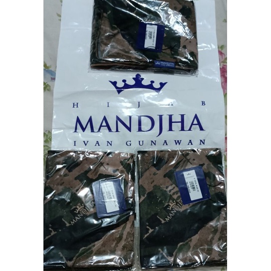 Mandjha3Pcs Ivan Gunawan Fashion Scarf Motif 3 Pcs Milan Green Brown Hijau Tua Coklat