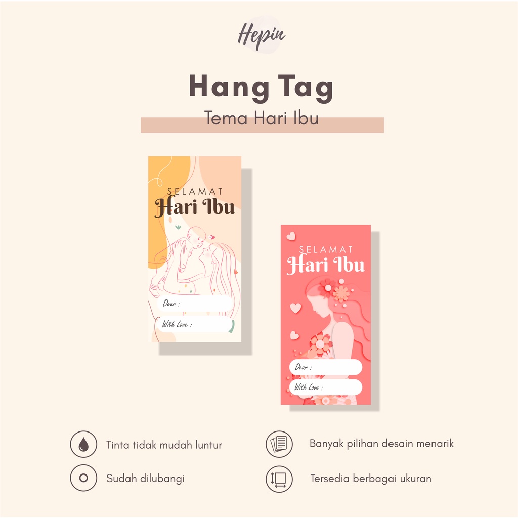 

Label tag baju/hang tag edisi HARI IBU/murah/bisa custom