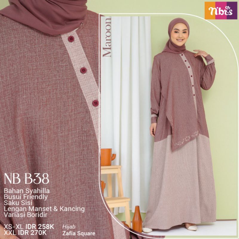 GAMIS SYARI NB B38 • NIBRAS ORIGINAL