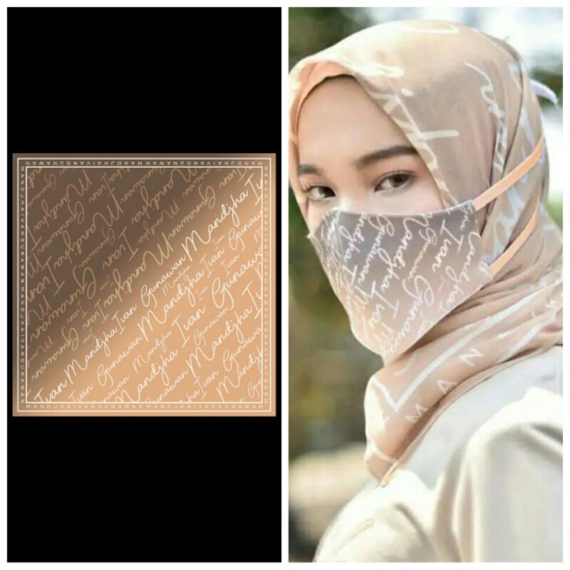 Mandjha Hijab Ivan Gunawan - new monogram krem