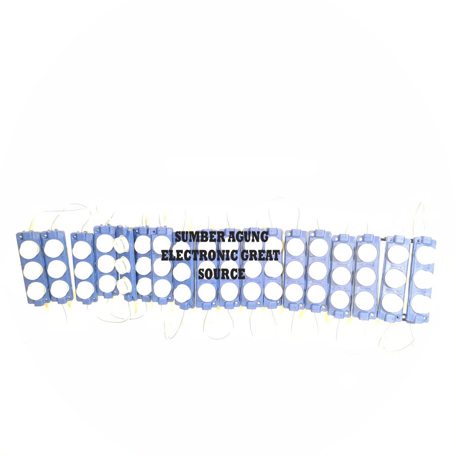 Modul LED Jumbo 3 Mata LED 3W DC 24V Pakai Aki Trik 320LM Blue Biru