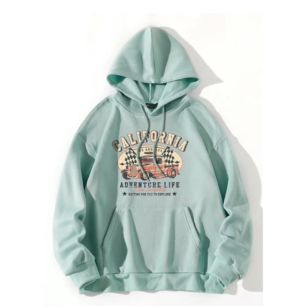 HOODIE PRIA WANITA KEKINIAN - HOODIE ADVENTURE LIFE CALIFORNIA -  HOODIE TEBAL LUCU TERMURAH