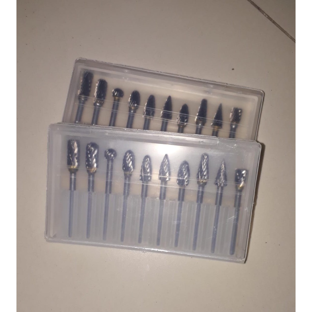 MATA BOR CUNER METAL PORTING BAJA KIKIR UKIR TUNER MINI GRINDER ROTARY TUNGSTEN CARBIDE SET 10 PCS