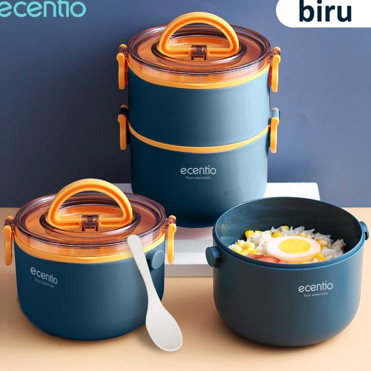 Free Shipment ecentio Kotak Makan set/lunch box tas set/Rantang susun 2/3 lapisan tempat bekal makan