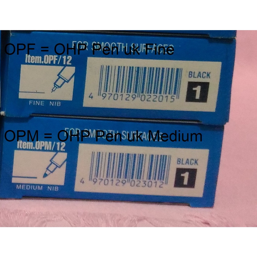 Pen OHP OPF OPM F Fine M Medium Pen Yang Bisa di Plastik Plastic Mica Tidak Luntur Bagus READY STOCK