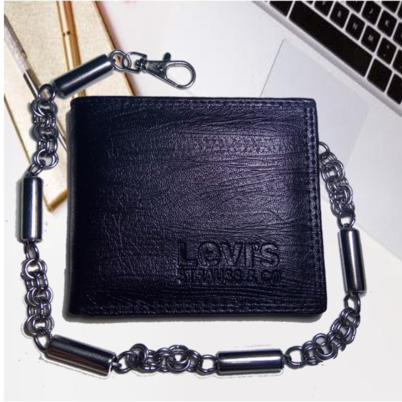 DOMPET PRIA TERBARU/DOMPET RANTAI KULIT SEMI-LEVIS H TITANIUM