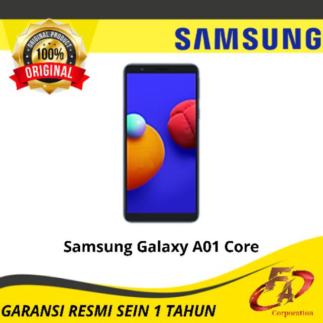SAMSUNG Galaxy A01 Core RAM 1/16GB - Garansi Resmi SEIN 1 Tahun