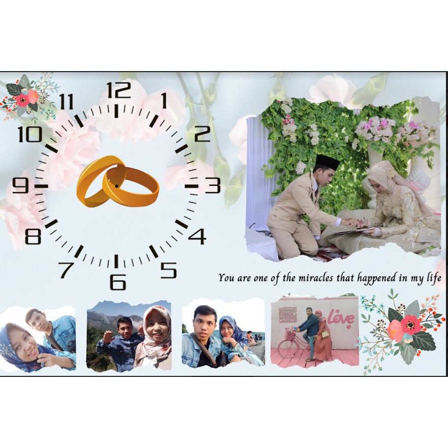 jam dinding-meja kado wedding kayu akrilik kado perkawinan hadiah pernikahan wedding gift