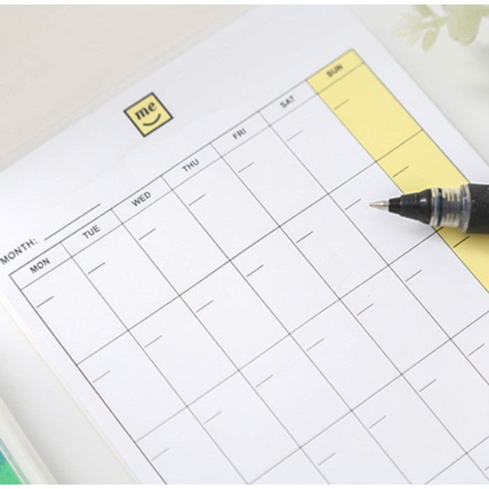 

Mantul Sticky Monthly Planner Yellow Me