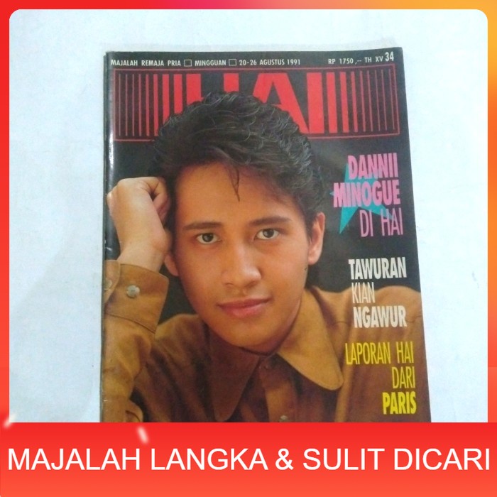 Majalah HAI No.34 Agu 1991 Cover REZA Langka