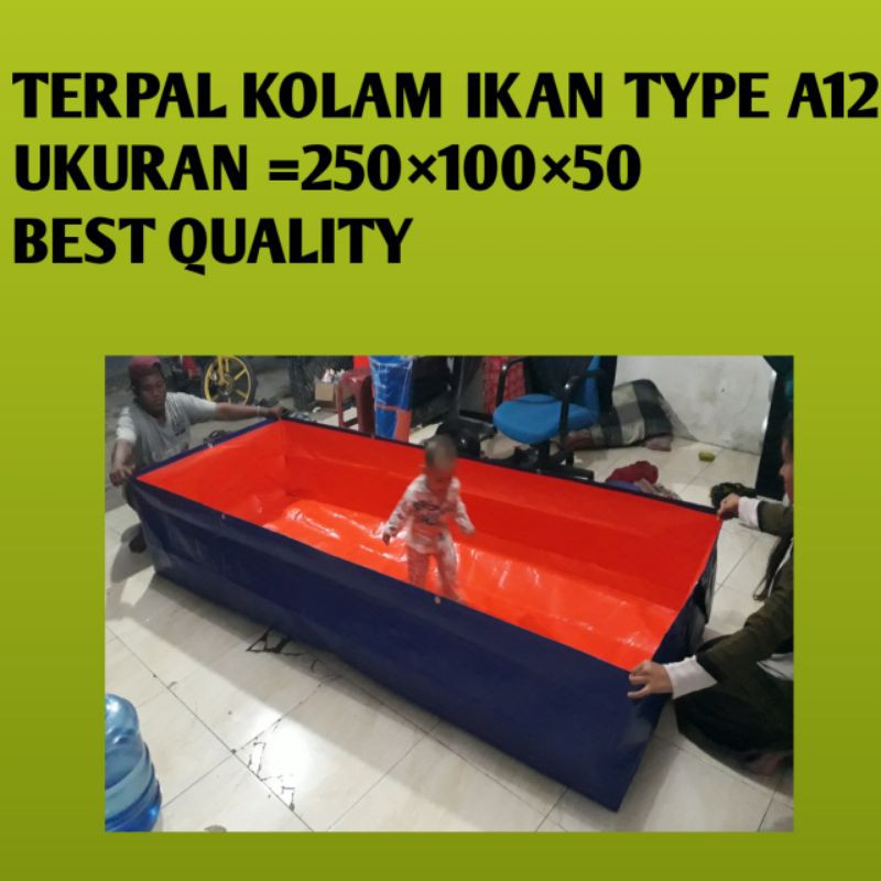 terpal kolam ikan TYPE A12 ukuran (250×100×50