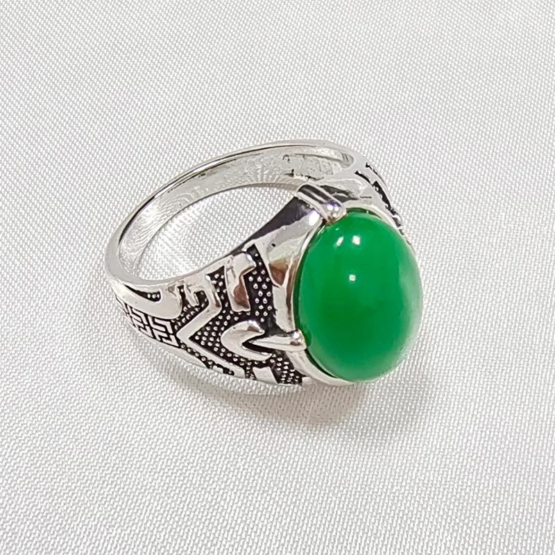 Cincin Bentuk Telur Gaya Vintage Untuk Pria