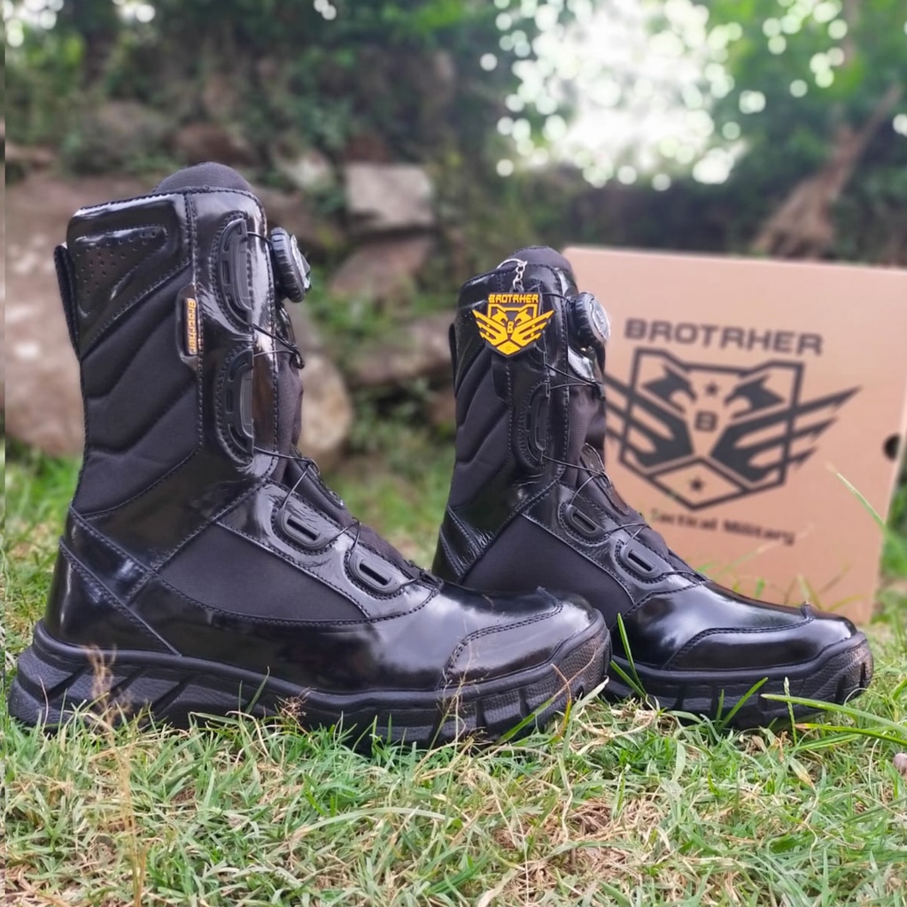 SEPATU PDL TALI PUTAR BROTRHER MODEL TERBARU KULIT SAPI ASLI SEPATU PDL DINAS LAPANGAN TNI POLRI