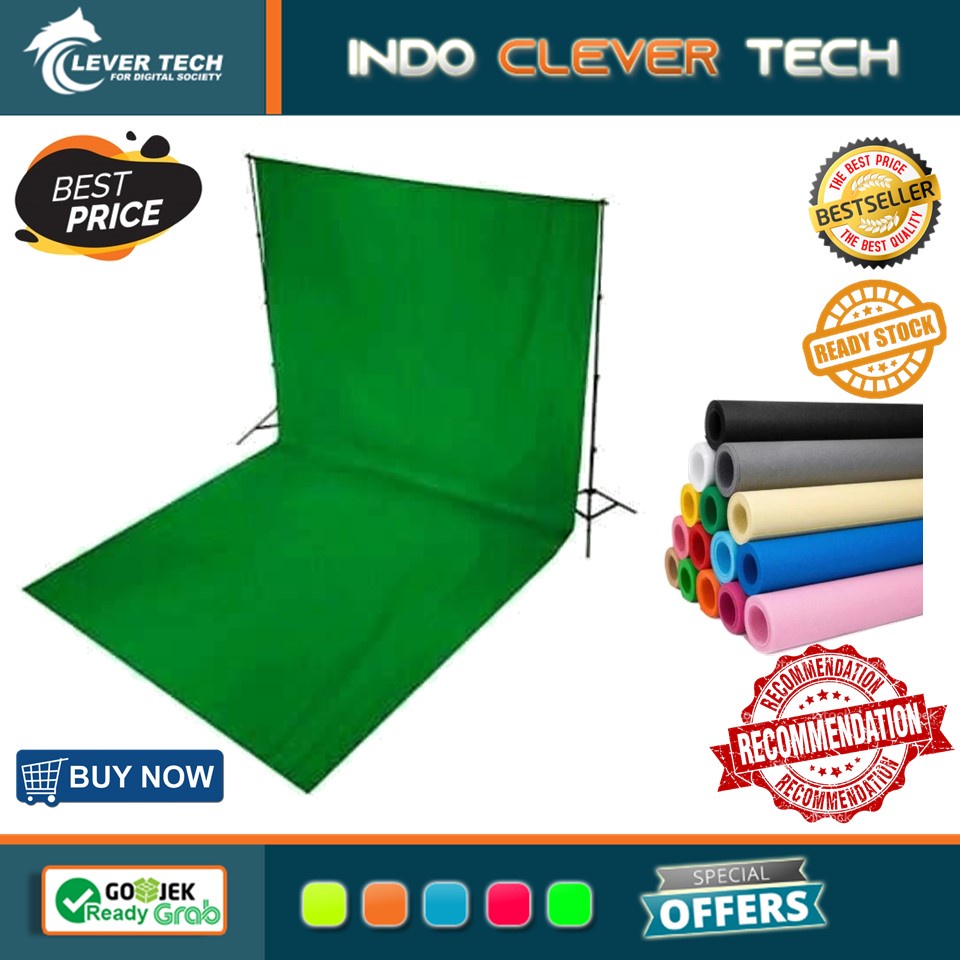 Background Polos Non Woven 3x6 (Hijau)