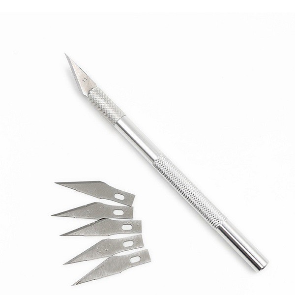 Pisau Ukir Set Pen Cutter Pahat Serbaguna 6 pcs Craft Knife Metal Steel 6pcs Potong Kayu Hobby Buah