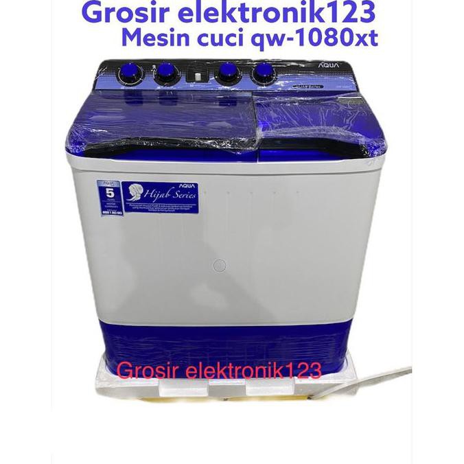 MESIN CUCI 2 TABUNG AQUA 10KG QW-1080XT - khusus bandung