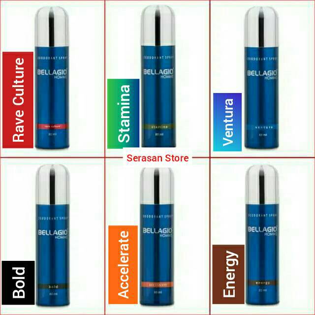 BELLAGIO DEODORAN SPRAY 80 ML/PARFUM BELAGIO/PARFUM PRIA TAHAN LAMA/PARFUM ORI/MINYAK WANGI BELLAGIO