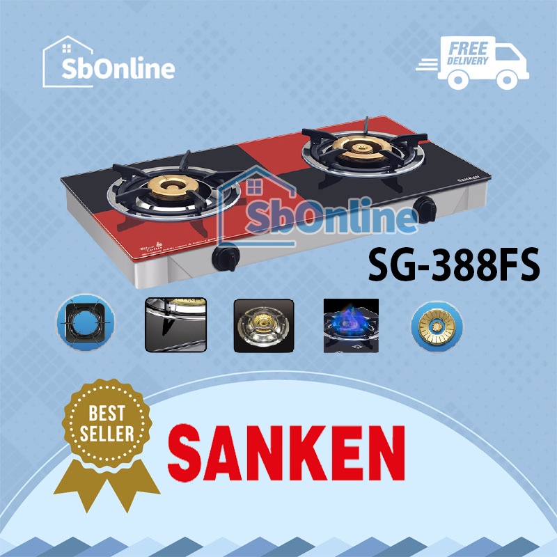 SANKEN Kompor Gas 2 Tungku - SG 388FS
