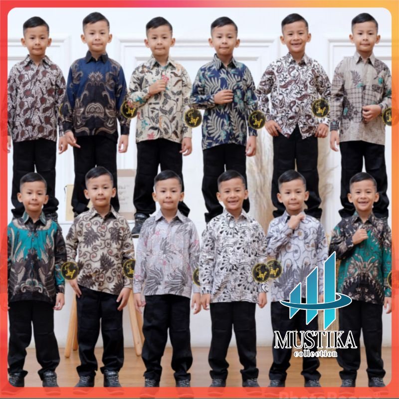 [KEMEJA BATIK ANAK] Baju batik anak laki-laki lengan panjang batik anak Batik Anak laki-laki Hem Bat