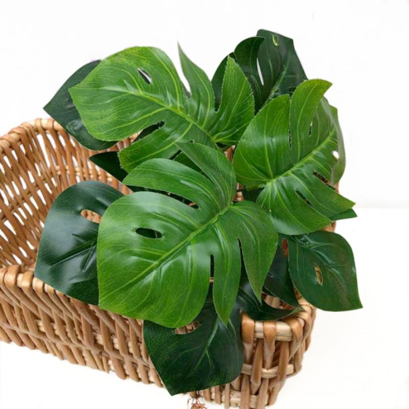 AL03 Daun Monstera Plastik Tanaman Hias Artificial