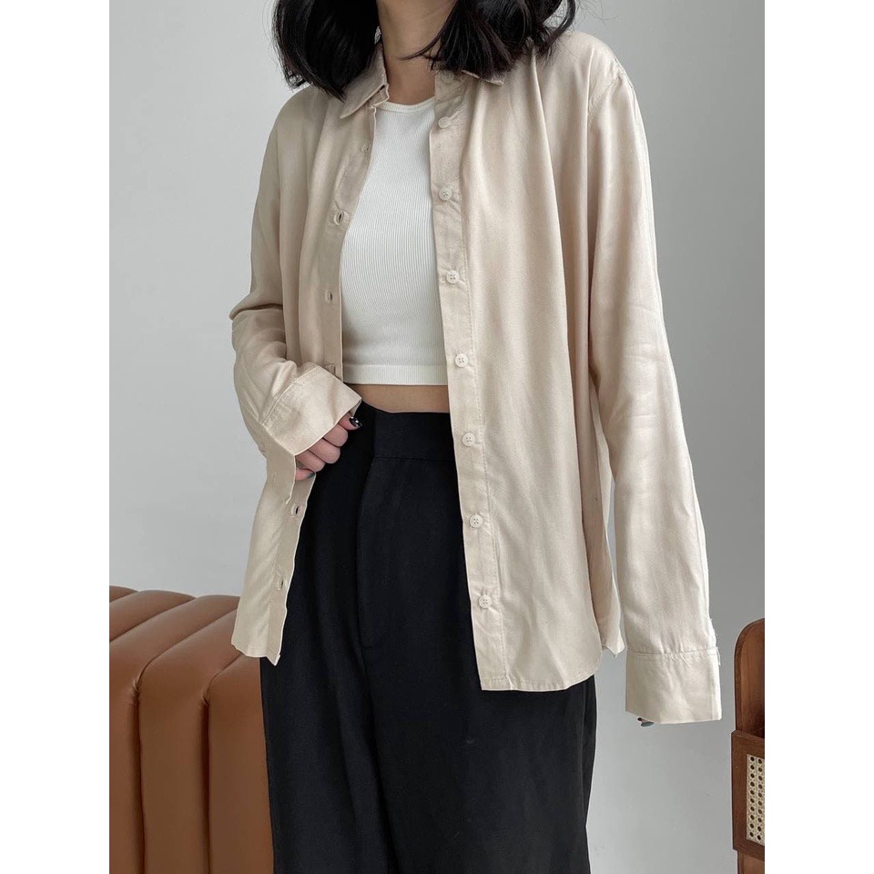 BEFAST - ZFS OOTD Wanita Kemeja ALUNA / PREMIUM RAYON TWILL CLAIR SHIRT / Atasan Pakaian Wanita / Kemeja Lengan Panjang / Fashion Wanita Casual / Kem Polos Formal / Kemeja Kantor / Terbaru 2022 / Kemeja Banyak Warna