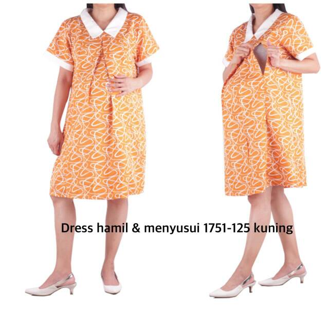 Baju hamil dres hamil dan menyusui 1751 kuning