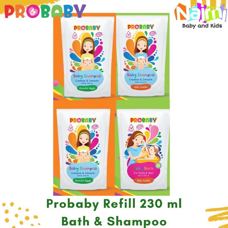 Probaby Bath and Shampoo Refill 230 ml / Sabun Sampo Bayi Anak Pro Baby