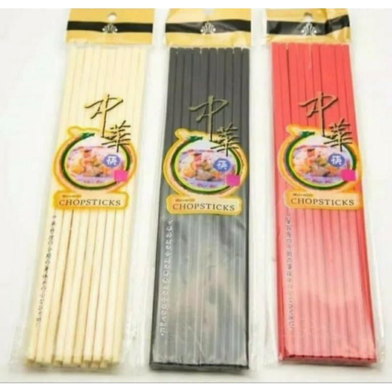 Sumpit Melamine / Sumpit Melamin Gading isi 10 Pasang Sumpit