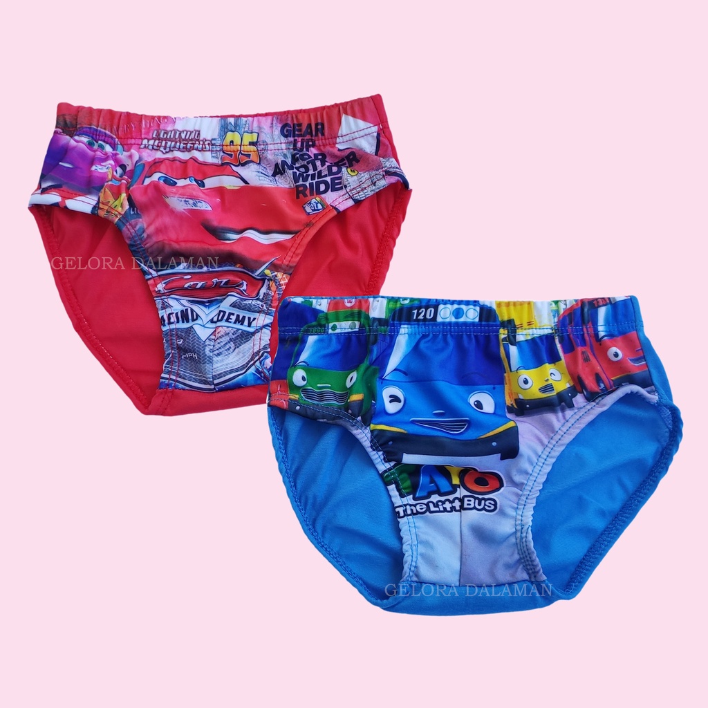 3 Pcs Celana Dalam Cd Anak Laki Karakter Gambar