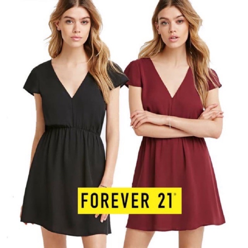 F21 Mini Dress V-Neck