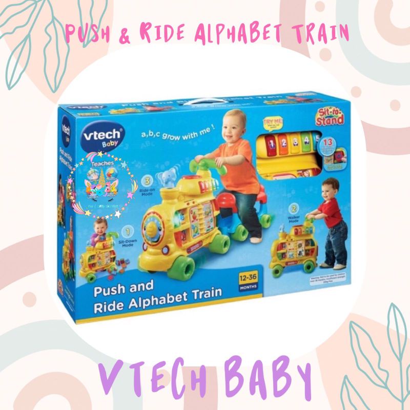 VTECH PUSH AND RIDE ALPHABET TRAIN ORIGINAL MAINAN RIDE ON KERETA API ANAK BALITA