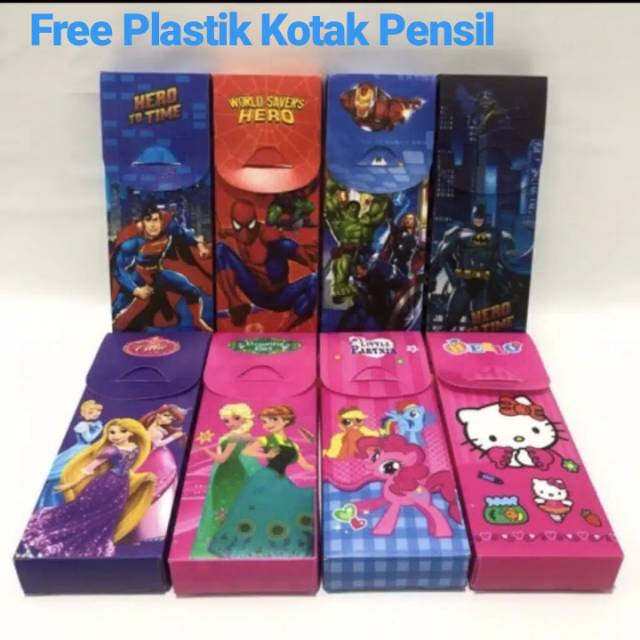 

KOTAK PENSIL RAKIT / LIPAT TEMPAT PENSIL RAKIT SOVENIR ULTAH KARAKTER ANAK ANAK