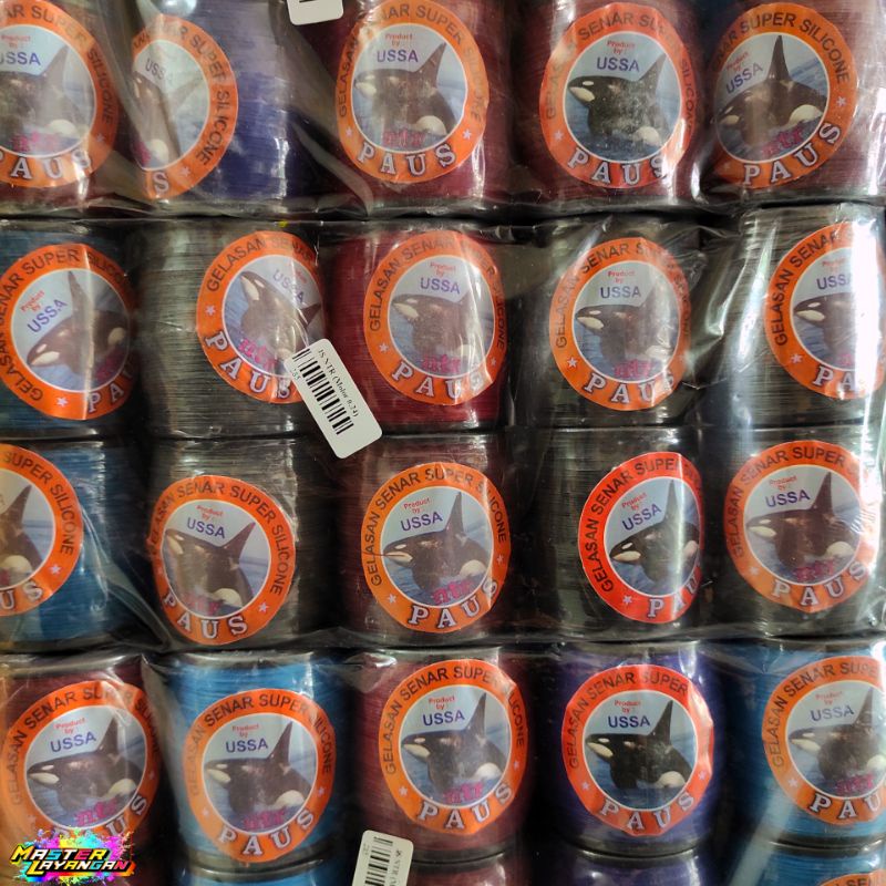 Grosir Isi 10 Pcs - Gelasan Cap PAUS - Super silicon - gelasan - senar aduan tidak mudah luntur - ge